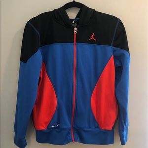 Boys L Nike Jordan zip up fleece lined sweatshirt